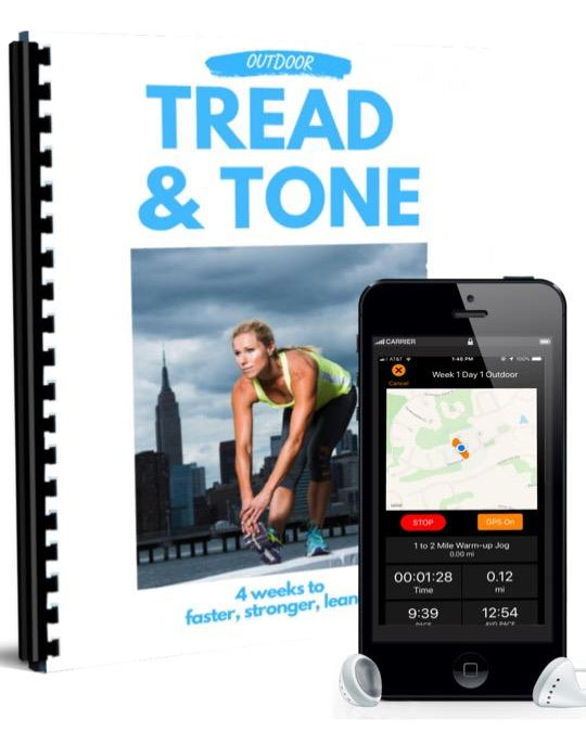 Tread & Tone OUTDOORS - Complete 4 Week Transformational Training Guide for Runners App Plus PDF Book