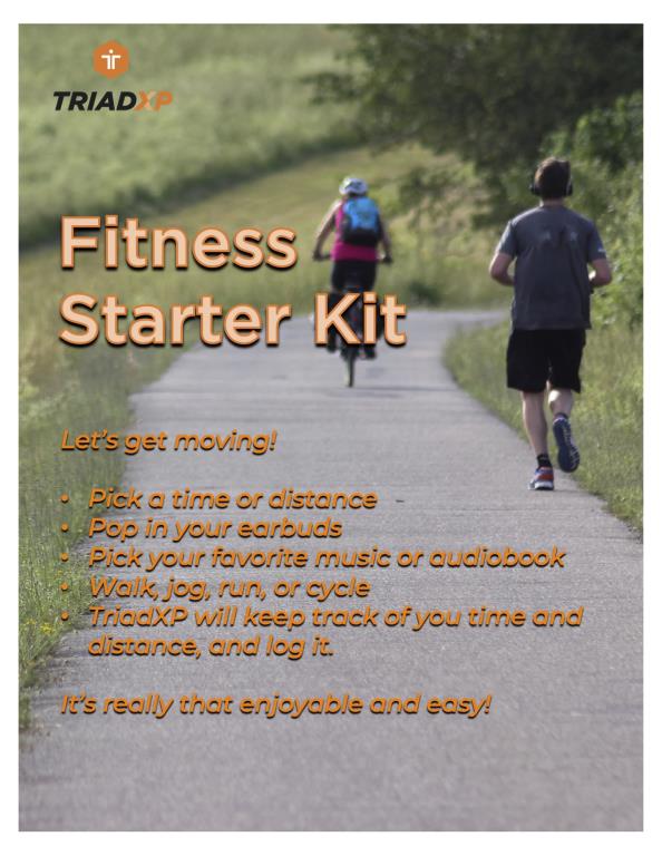 Fitness Starter Kit: Let's Get Moving! Walk, Jog, Run, Cycle to time or distance
